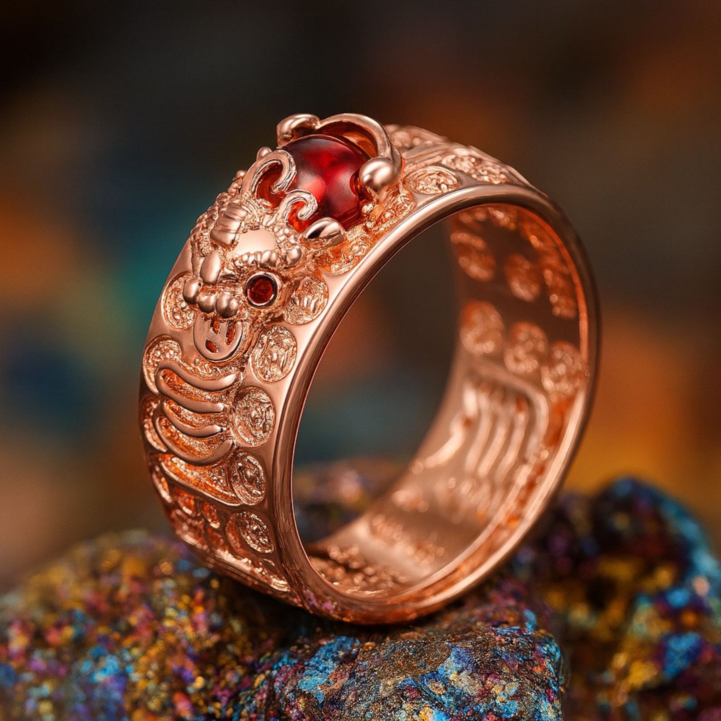 The Sacred Pixiu Ring of Carnelian Power